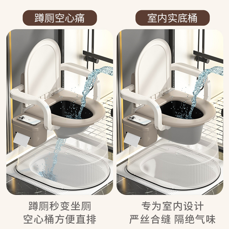 Toilet for Pregnant Women and Elderly People Mobile Toilet Portable Urine Bucket Toilet Household Toilet Chair Bedroom Urine Bucket