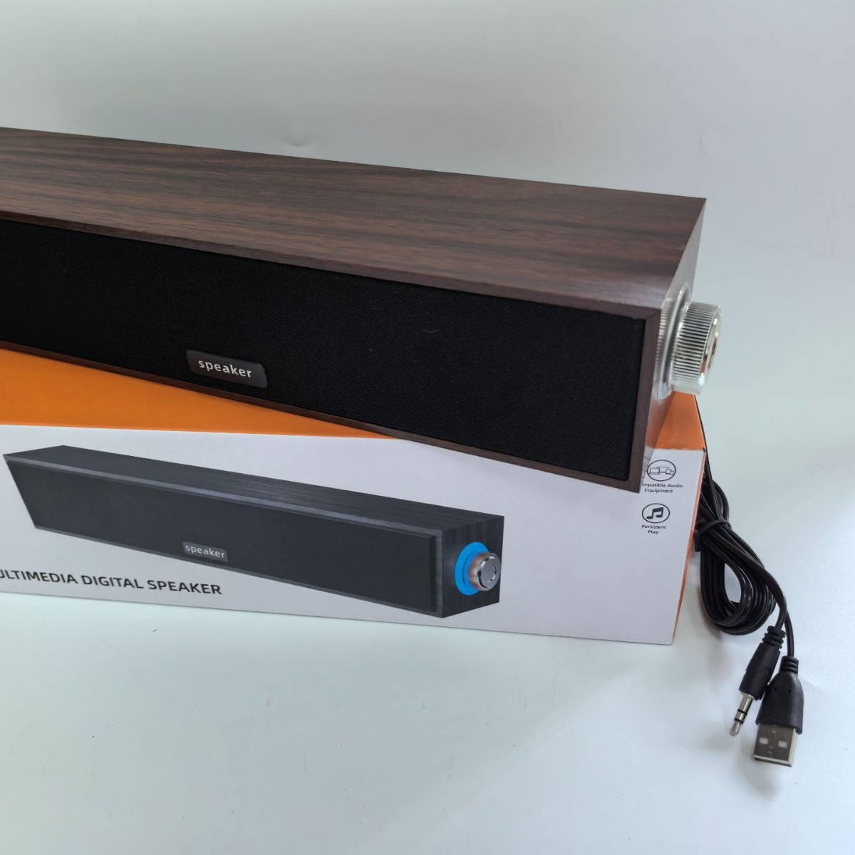 Cross-Border Long Strip 1090 Wired Bluetooth Speaker Dual Speakers USB Computer Notebook Subwoofer Desktop Audio