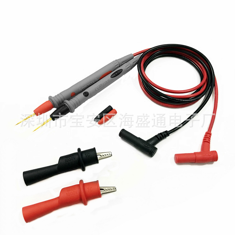 Multimeter Pen 1000V20A Special Tip Pen Wire Pointed Tip with Clip Multimeter Pen Stick Test Rod