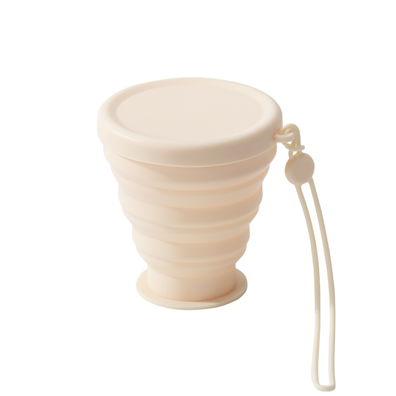 Camping Retractable Gargle Cup Compressible Portable Folding Water Cup Food Grade Silicone High Temperature Resistance Outdoor Travel