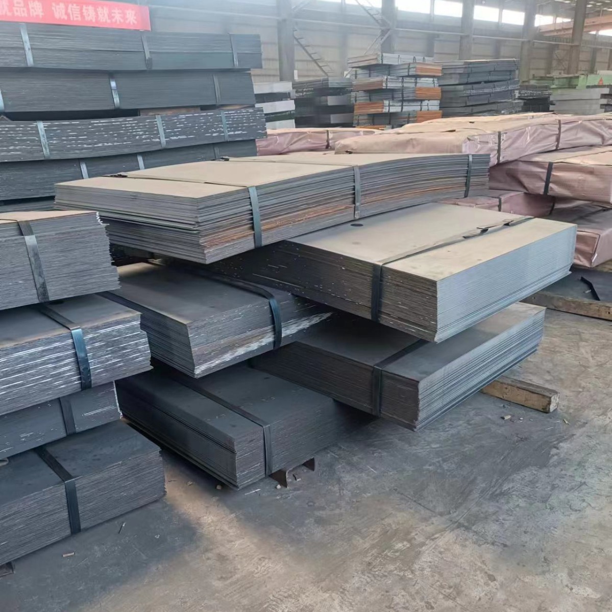 Export SPA-H weather resistant steel plate, Q235NH flat steel processing, garden landscape special material in stock