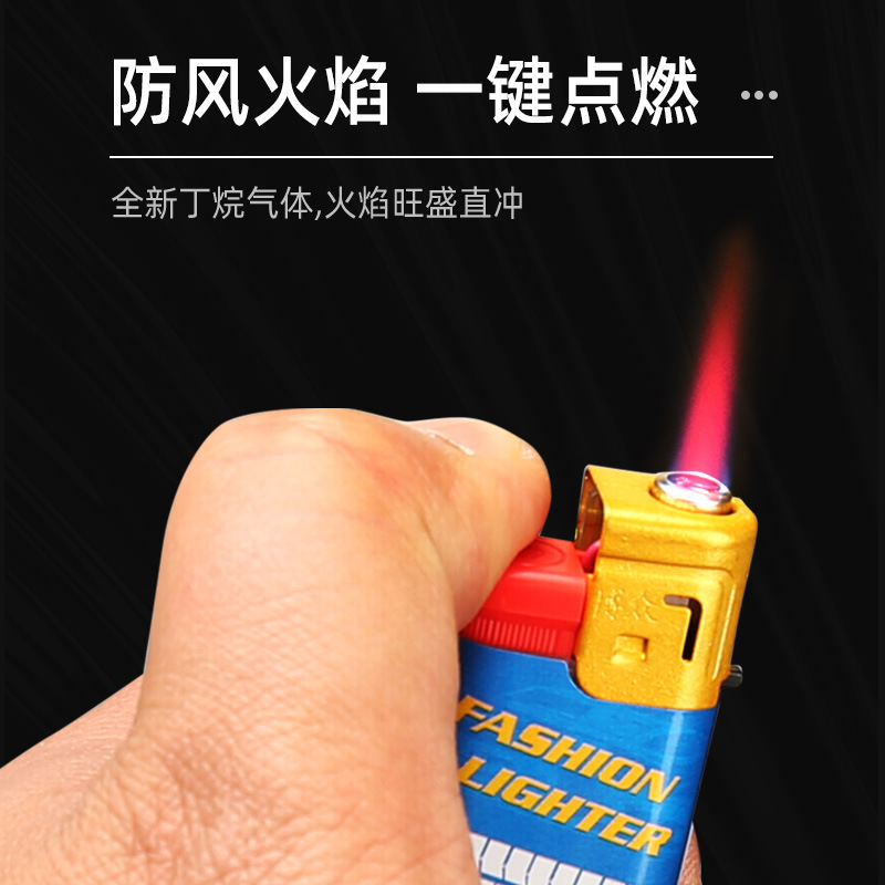 Factory wholesale Bozhong 666 large high temperature thickened windproof lighter can be aerated wide version lighter can be exported