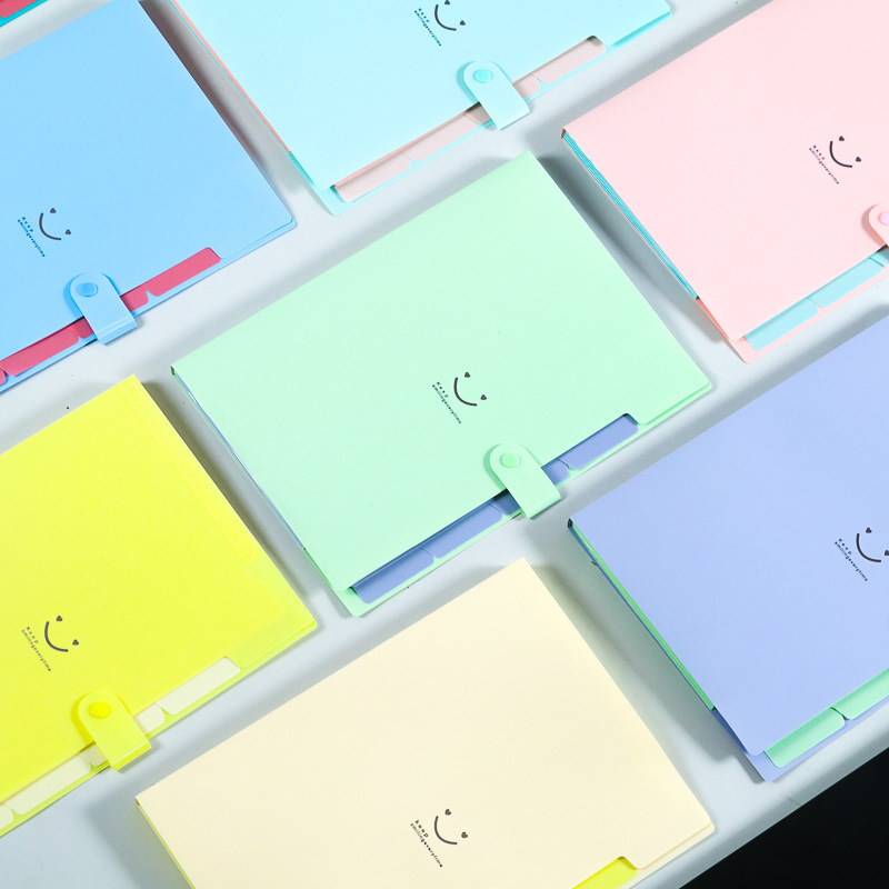 Multi-Layer A4 Accordion Bag Test Paper Storage Bag Information Folder Customized Student Office Special Cartoon Large Capacity