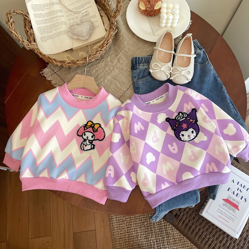 Новая толстовка из молочного шелка для девочек, осень и зима, длинный рукав