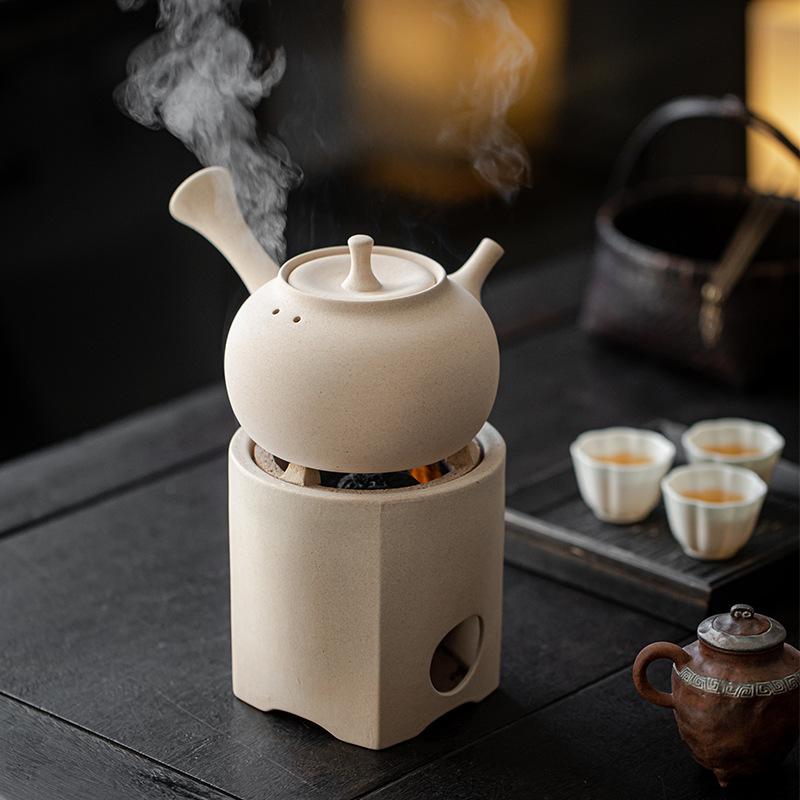 Stove tea carbon stove stove suit tea cooker ceramic side handle boiling water teapot air stove alcohol stove