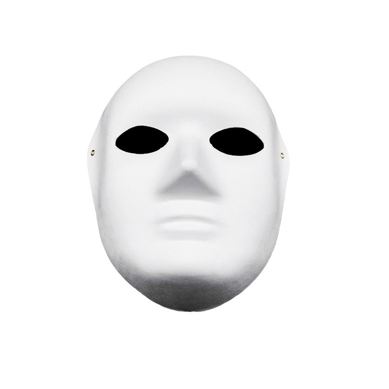 DIY white paper mask men and women pulp blank hand painted mask children kindergarten teaching aids painting mask wholesale