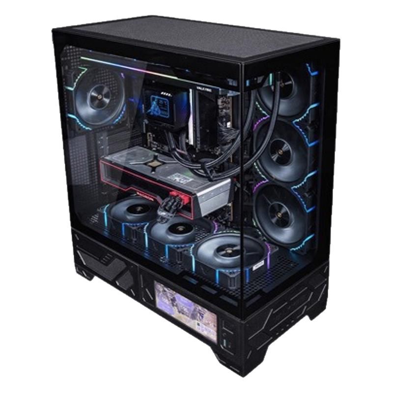 Valkiri VK03 Panoramic Seaview Room Chassis ATX Side 360 Water Cooled 6.2-inch Touch Screen White Chassis