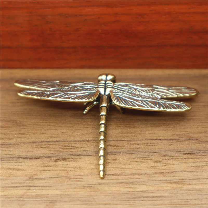 Brass Dragonfly Cricket Bee Mantis Insect Ornaments Desktop Creative Tea Pet Decorative Crafts Small Ornaments Wholesale