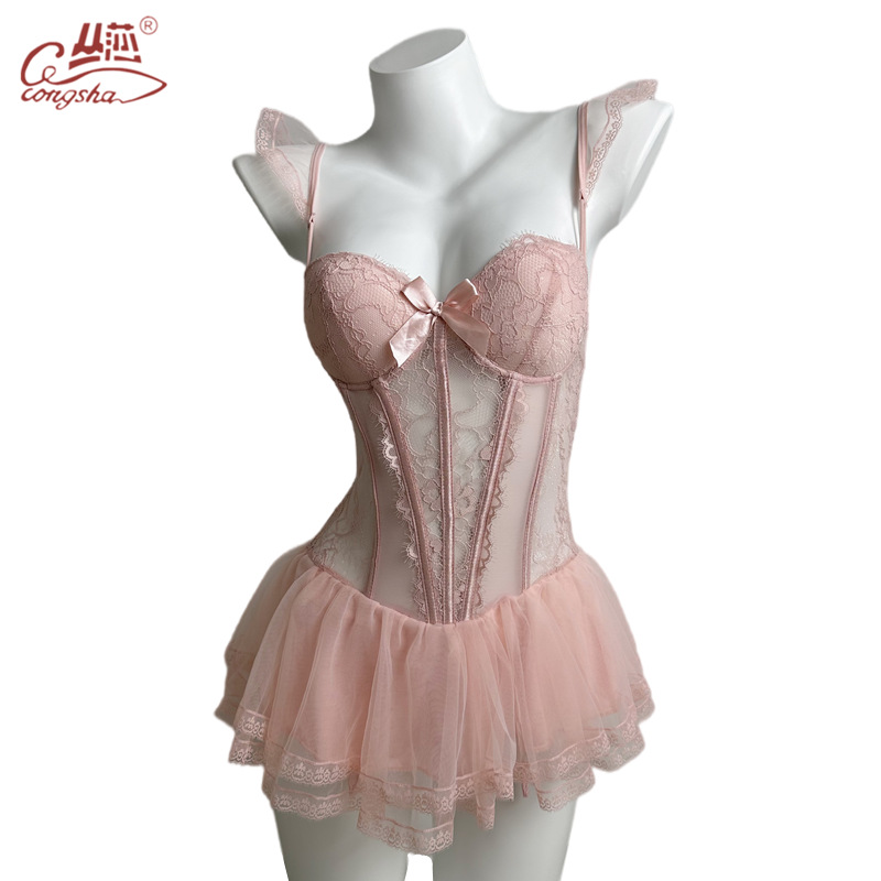 Cong Sha sexy lingerie hot uniform temptation small chest big push up passion suit free sexy pajamas flirting