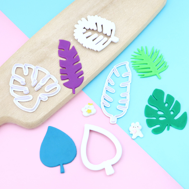 Набор форм для печенья в виде тропических листьев, 4 шт., инструменты для выпечки
