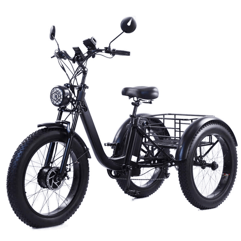 New Universal Fat Tire Human Pedal Variable Speed Tricycle Adult Outdoor Lightweight Elderly Mobility Bicycle