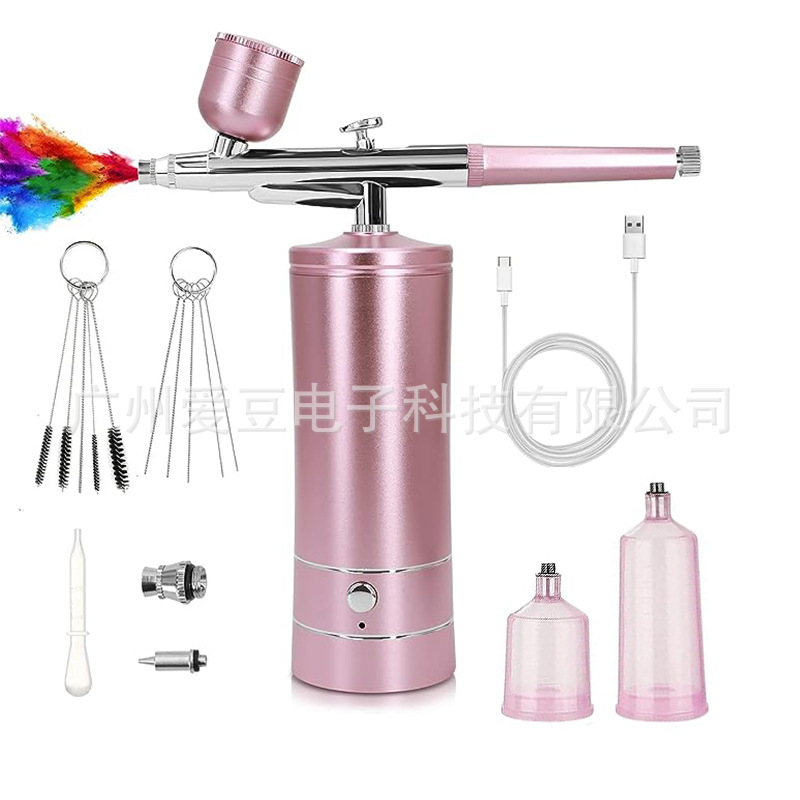 Foreign Trade Cross-Border Oxygen Injection Instrument Portable Handheld Electric Spray Gun Airbrush Coloring Beauty Manicure Painting Spray Oxygen Injection Instrument