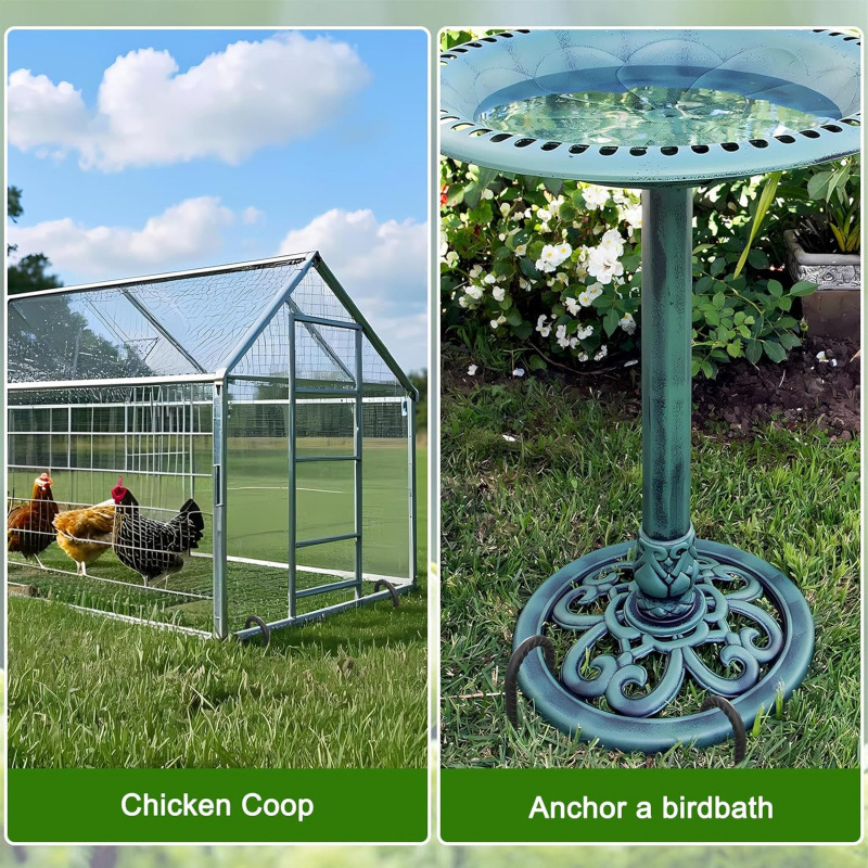 Rebar Stakes 12 Inch Heavy Duty J Hook 8 Pack Galvanized