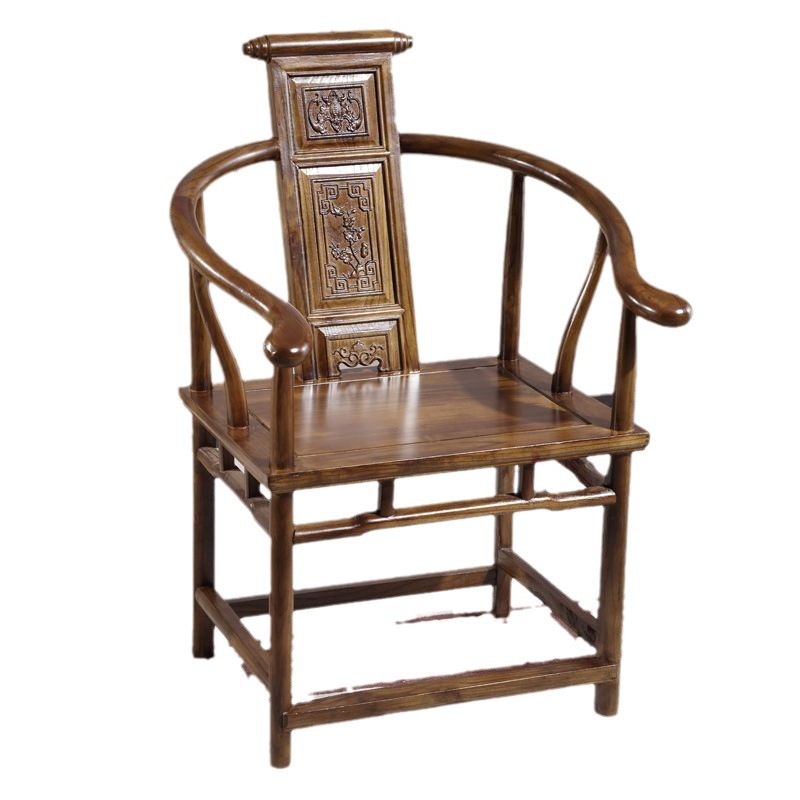 Solid Wood Circle Chair New Chinese Style Chair for Tea Drinking Home Restaurant Tea House Hotel Tea Table Dining Chair Master Chair Antique Chair