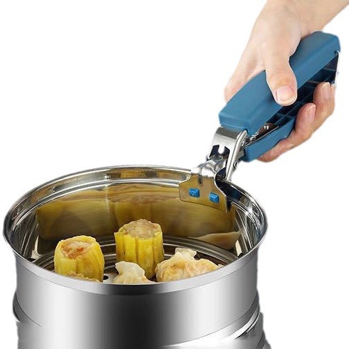 Creative Anti-scald non-slip stainless steel dish clip bowl clip environmentally friendly silicone insulation plate holder household bowl holder