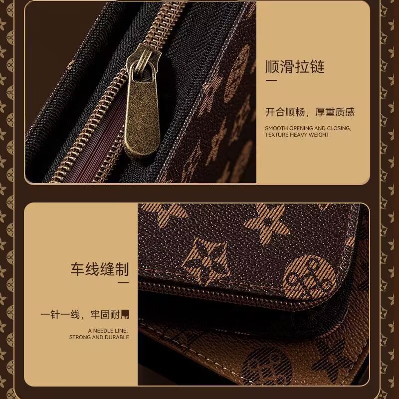 [Can Hold Real Estate Certificates] A4 Document Storage Book Leather-Covered Loose-Leaf Certificate Pregnancy Test Package Document File Zipper Style