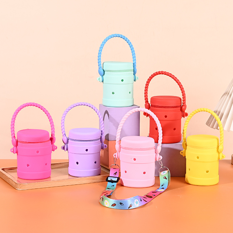 Customized Kidsren's Crossbody Bag Cartoon Bucket Bag Silicone Kidsren's Bag Mini Handbag Girls Shoulder Bag