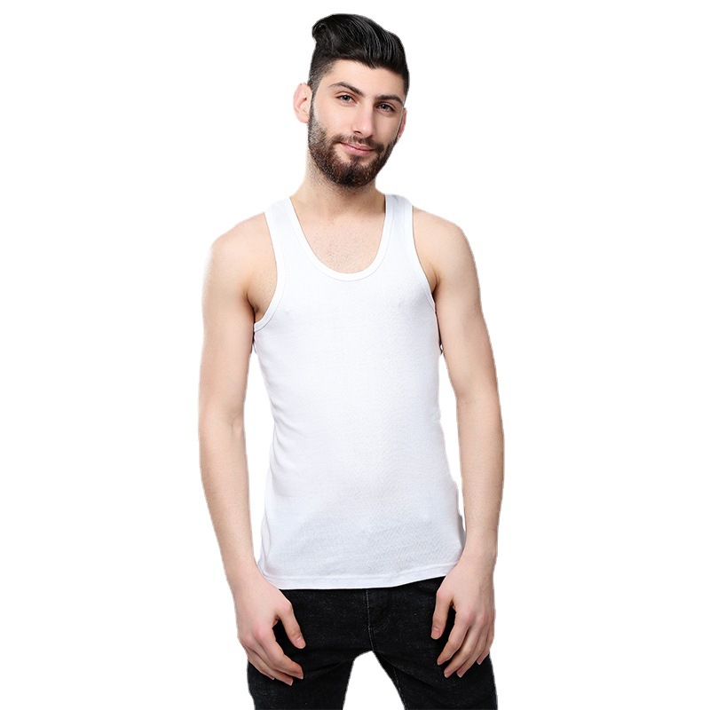 2025 Spring and Summer Pure Cotton Men's Vest Sports Vest Men's Casual Vest Pure Cotton Men's Base Vest