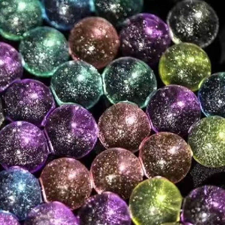 Dreamy Starry Sky Large Bubble Beads Spongebob Colorful Glitter Beads Giant Bubble Beads Hydroponic Crystal Mud Water Baby