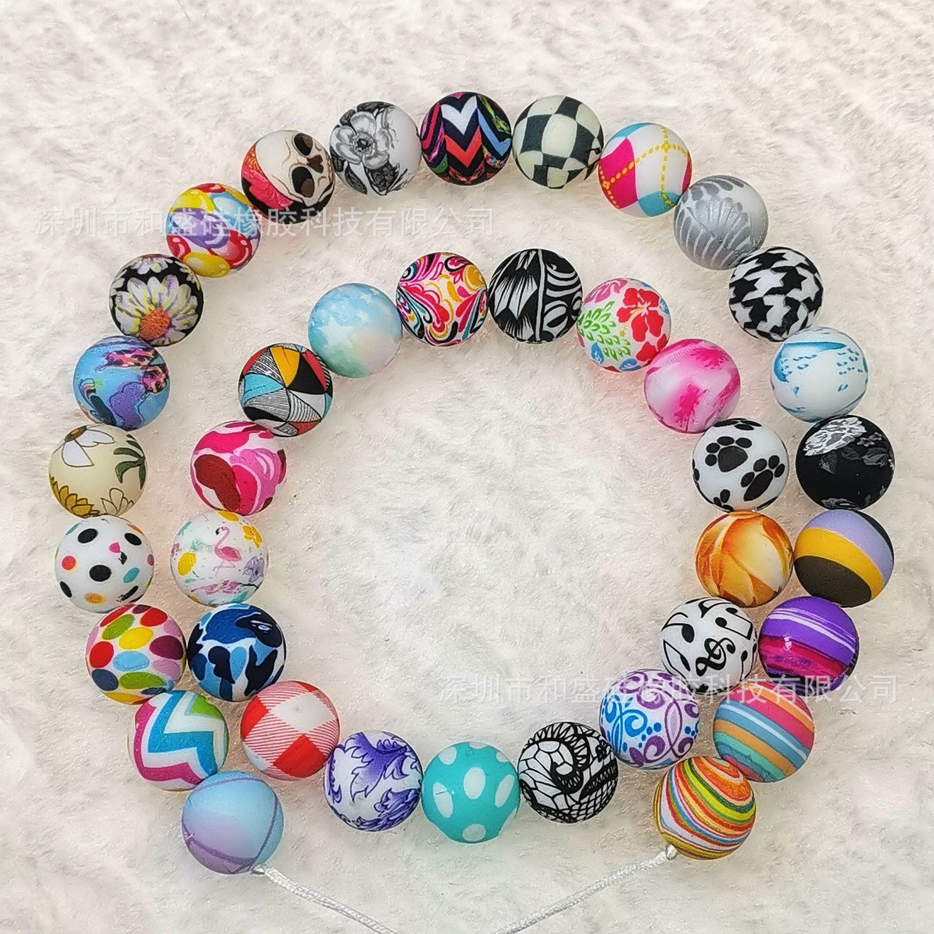 Силиконовые бусины 15мм, цветные, для браслетов и игрушек, оптовая продажа