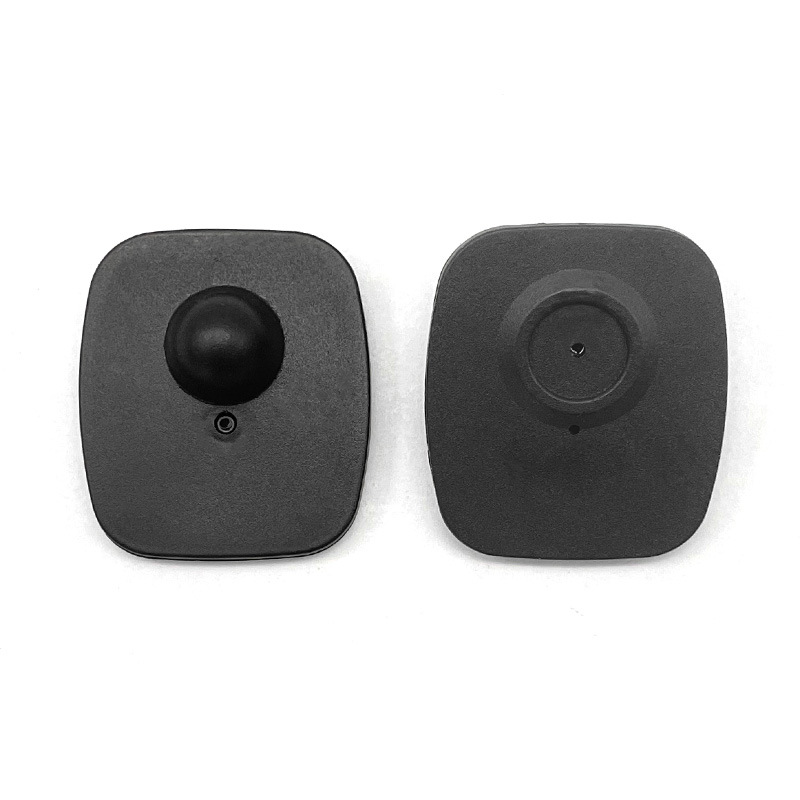 RF black small square RF anti-theft buckle clothing supermarket anti-theft buckle EAS clothes towel anti-theft magnetic buckle