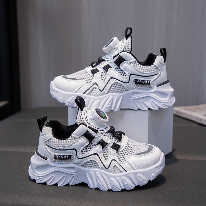 [Colorful Choices] Children's Single Mesh Sports Shoes 2025 Summer New Boys Hollow Breathable Mesh Shoes Girls