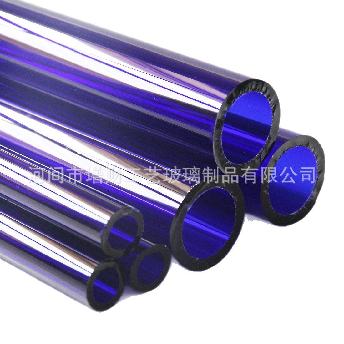 Factory Processes Double Blue Thickened High-Temperature Resistant High-Transparency Glass Tube Accessories, High Borosilicate Heat-Resistant Colored Irregular Shapes