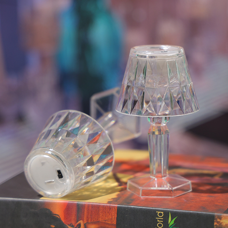 Christmas creative lamp acrylic mini crystal lamp projection lamp script killing wedding indoor atmosphere lamp small table lamp