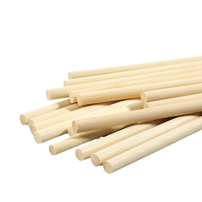 Multi-Specification Bamboo Sticks 3-10 mm Bamboo Sticks Round Sticks Handmade Round Small Wooden Sticks DIY Bouquet Packaging Materials Wholesale