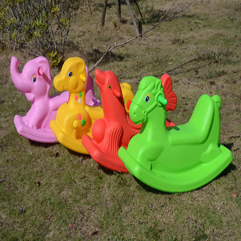 Утолщенная пластиковая качалка для детей, игрушка для малышей, одноцветная качалка