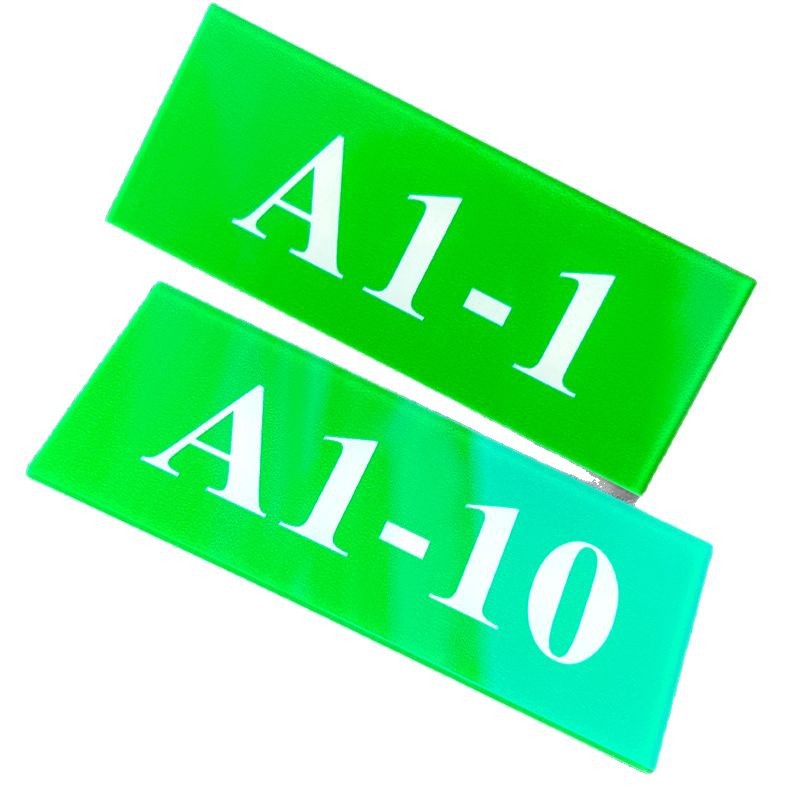 Acrylic Factory Warehouse Shelf Number English Partition Digital Label Marking Workpiece Machine Equipment Label