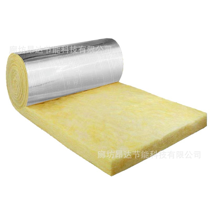 Steel structure aluminum foil insulation glass wool roll felt greenhouse insulation cotton KTV wall sound absorption sound insulation cotton rock wool roll