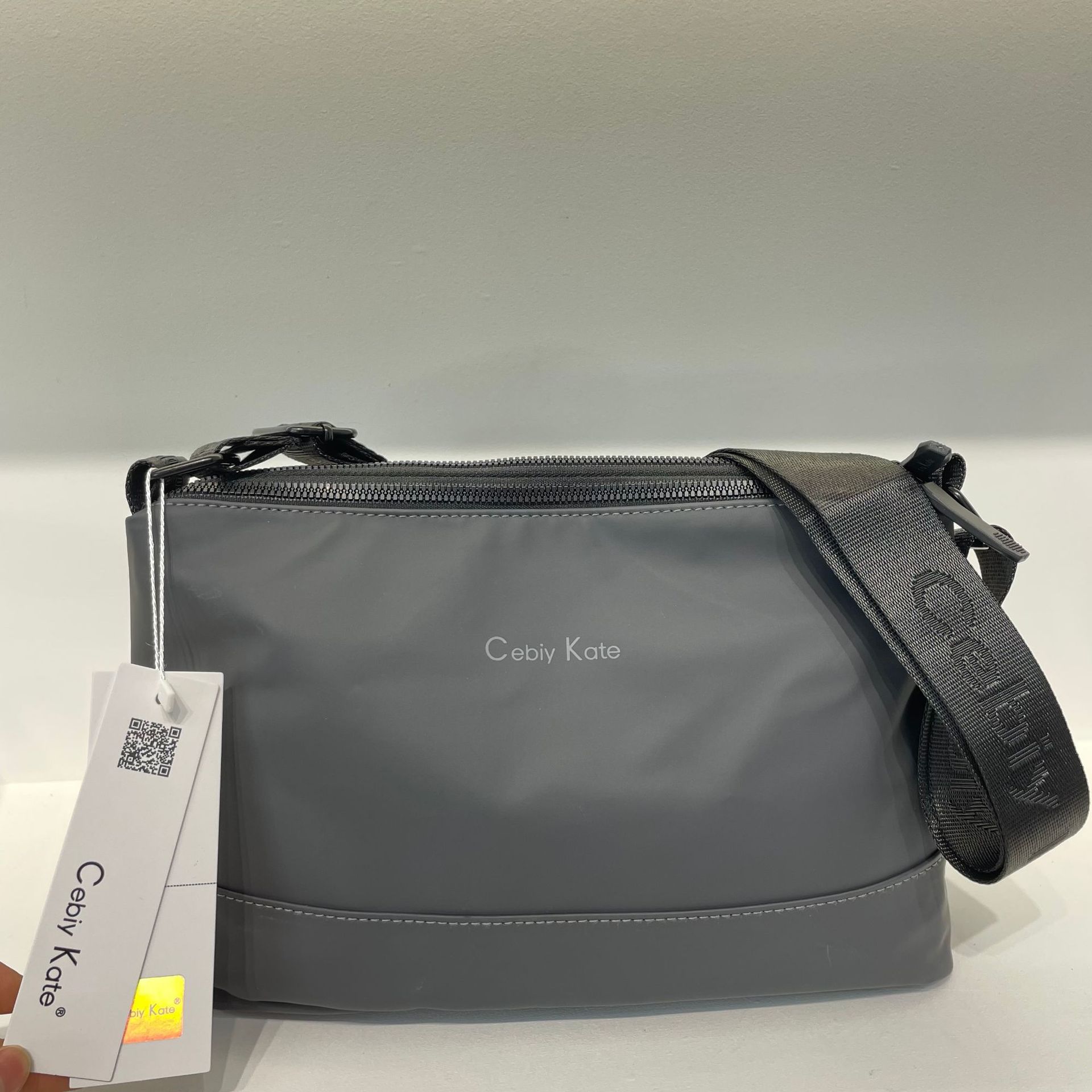 Fashionable Casual Trendy Men's Cross-Body Waterproof Leather Film Men's Bag Korean Style Trendyy Single Shoulder Multi-Compartment Large Backpack 2025 New Style