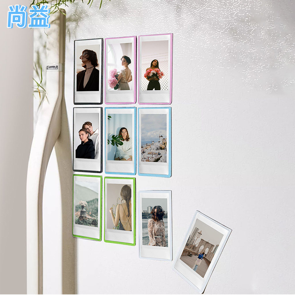 Polaroid 3inch Magnet Color Photo Bag Creative Refrigerator Magnet Personalized Creative Magnetic Star Photo Card Holder