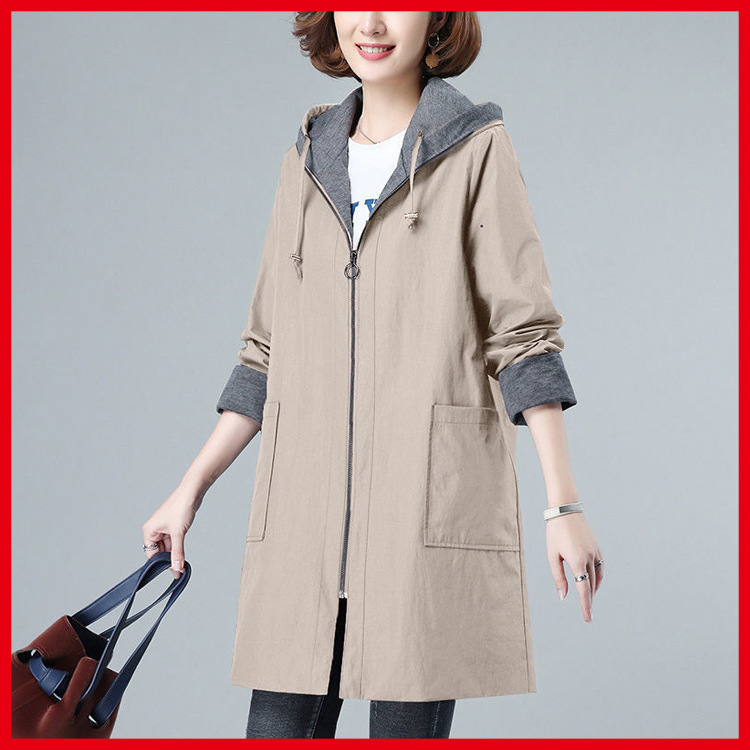 S-7XL 300kg large size women's coat windbreaker women's new medium and long large size high-end women's fat mm coat