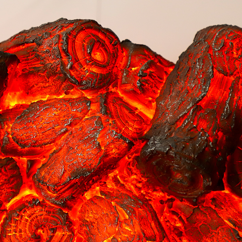 European heating wall decoration charcoal hotel bar living room with electronic simulation fireplace heating decoration charcoal