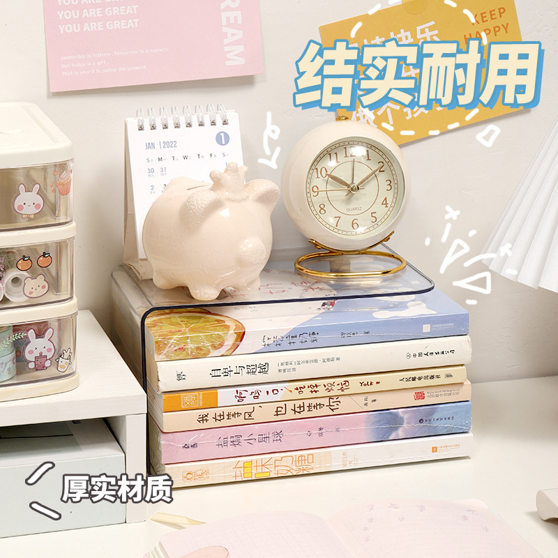 Book Storage Rack Book Stand Desktop Book Storage Artifact Student Children Transparent Book Stand Arrangement Box Book Storage Rack