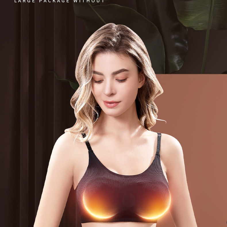 Breast Massager Wireless Vibration Breast Massager Hot Compress Electric Massage Bra Underwear Large Bra