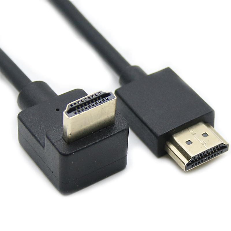 HDMI Cable Version 2.0 4K60Hz Tv Computer Monitor HDMI High-Definition Cable Adapter Can Be Bent Up, Down, Left, and Right