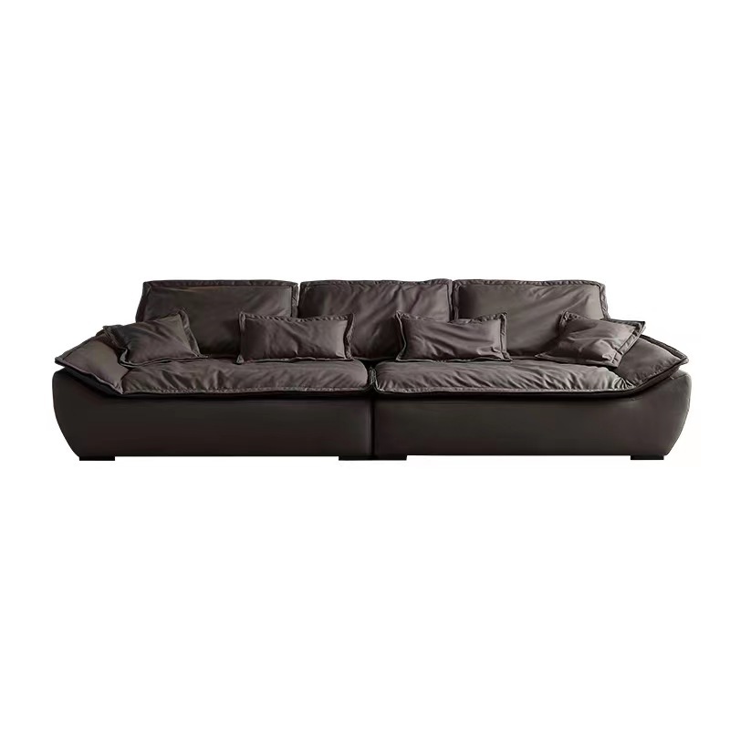 Auckland Sailing Sofa Minimalist Living Room 2024 New Super Deep Sitting Wide Straight Down Frosted Fabric Sofa