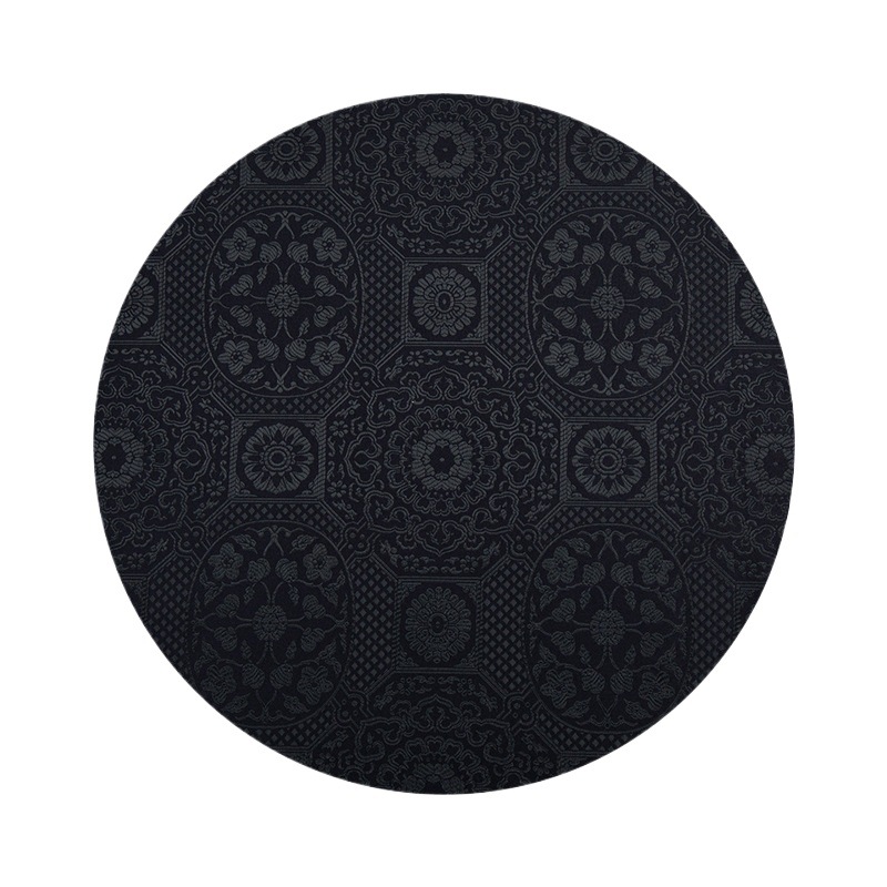 Black Peony Pattern Dark Brocade Nylon Fabric for Clutches, Clothing, Vintage Black Cheongsam (Width)