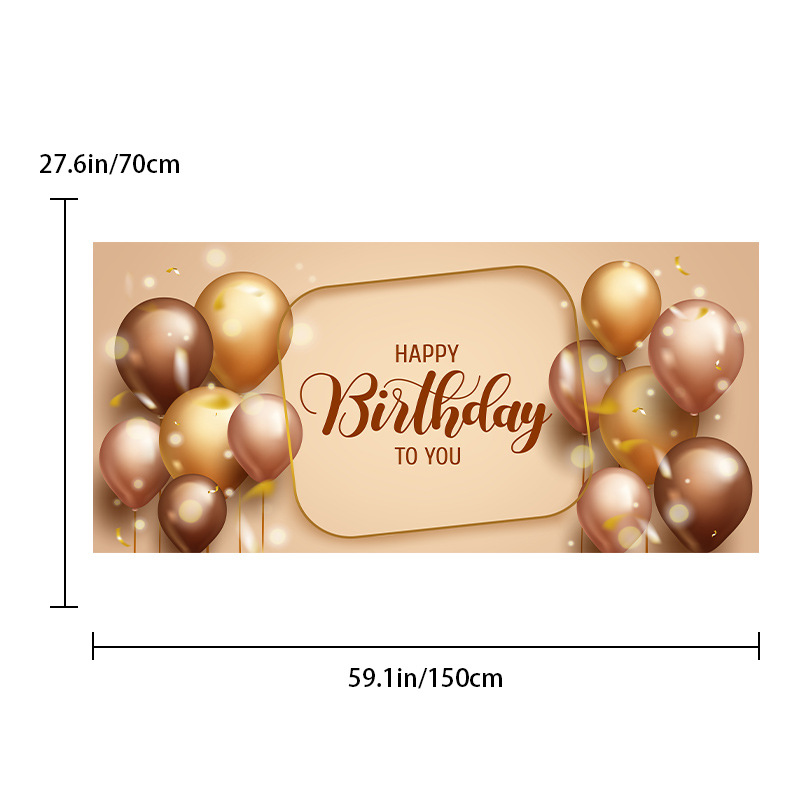 New Cross-Border Birthday Decoration Supplies Background Cloth Party Atmosphere Decoration Hanging Flag Party Romantic Atmosphere Ornaments