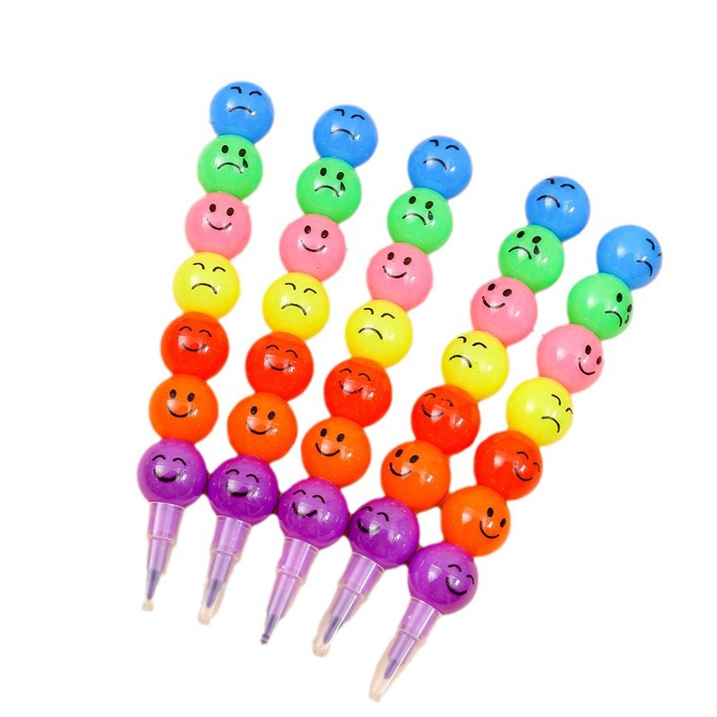 Candied Haws Pencil Seven Sections Crayon Seven Sections Student Learning Cartoon Creative Pencil Writing Painting Colorful Pen