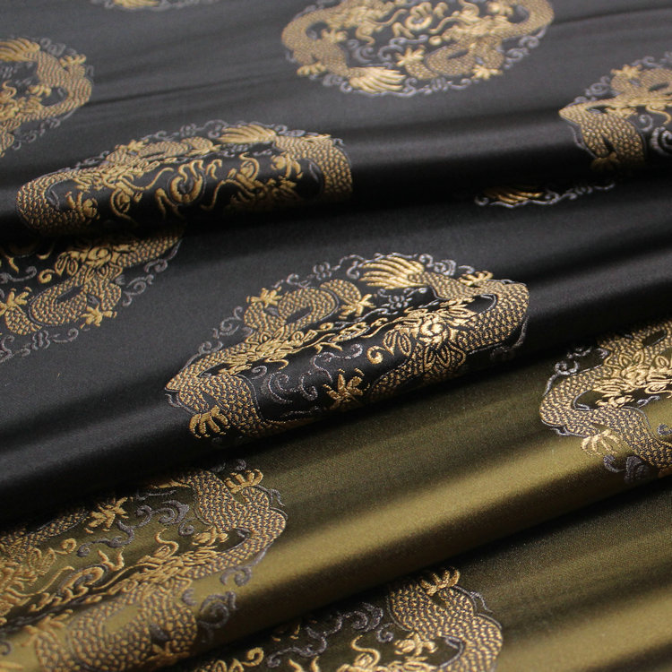 Chinese Style Tang Suit Children's Coat Dragon Robe Mongolian Robe Stage Decoration Handmade Jacquard Brocade Silk Fabric