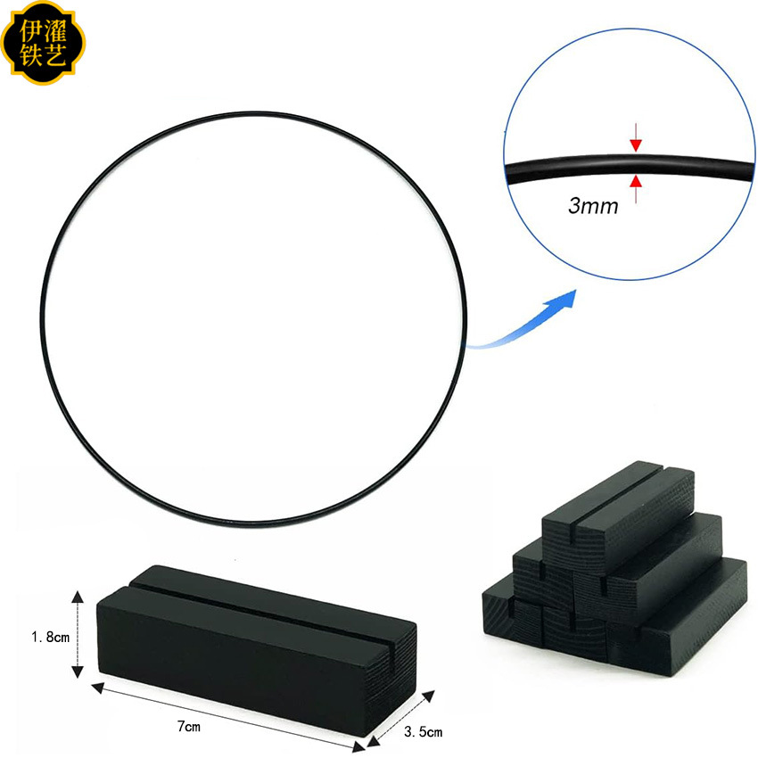 Metal wreath centerpiece with wood block holder black christmas wreath wedding wreath and dream catcher