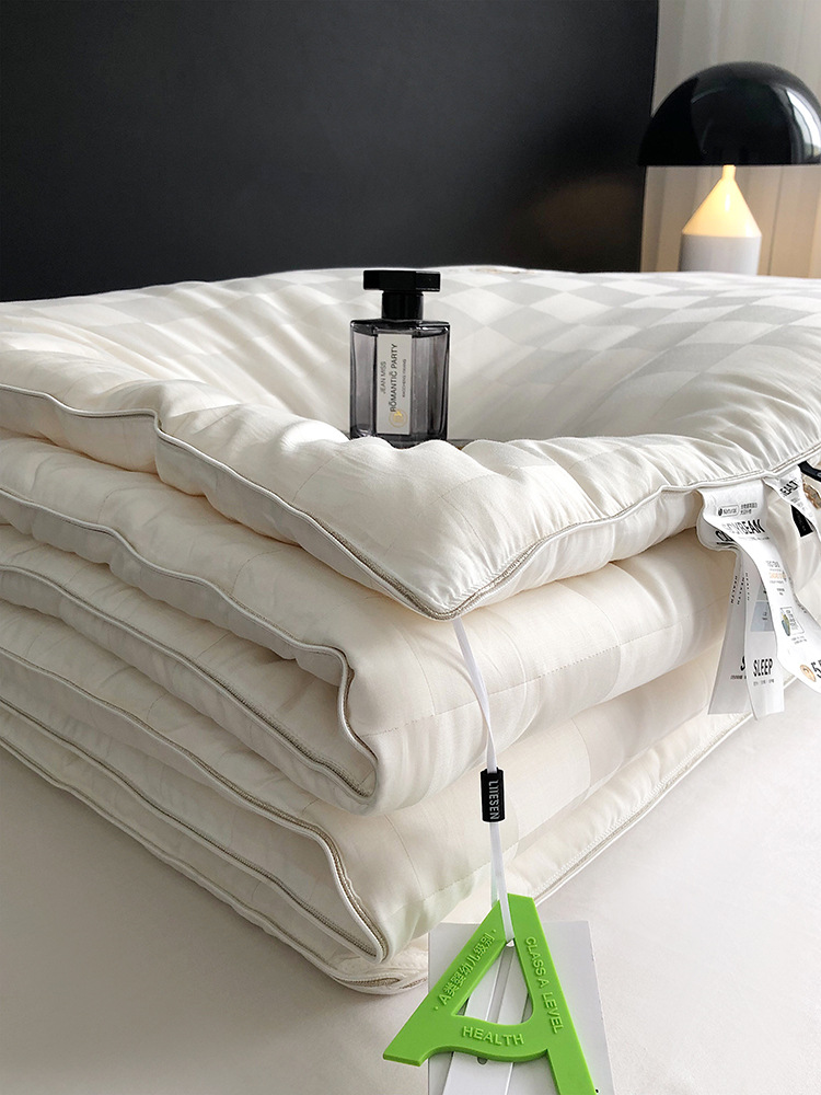 High-end class A maternal and child grade 55% soybean fiber quilt core single double spring and autumn thickened quilt warm soft quilt