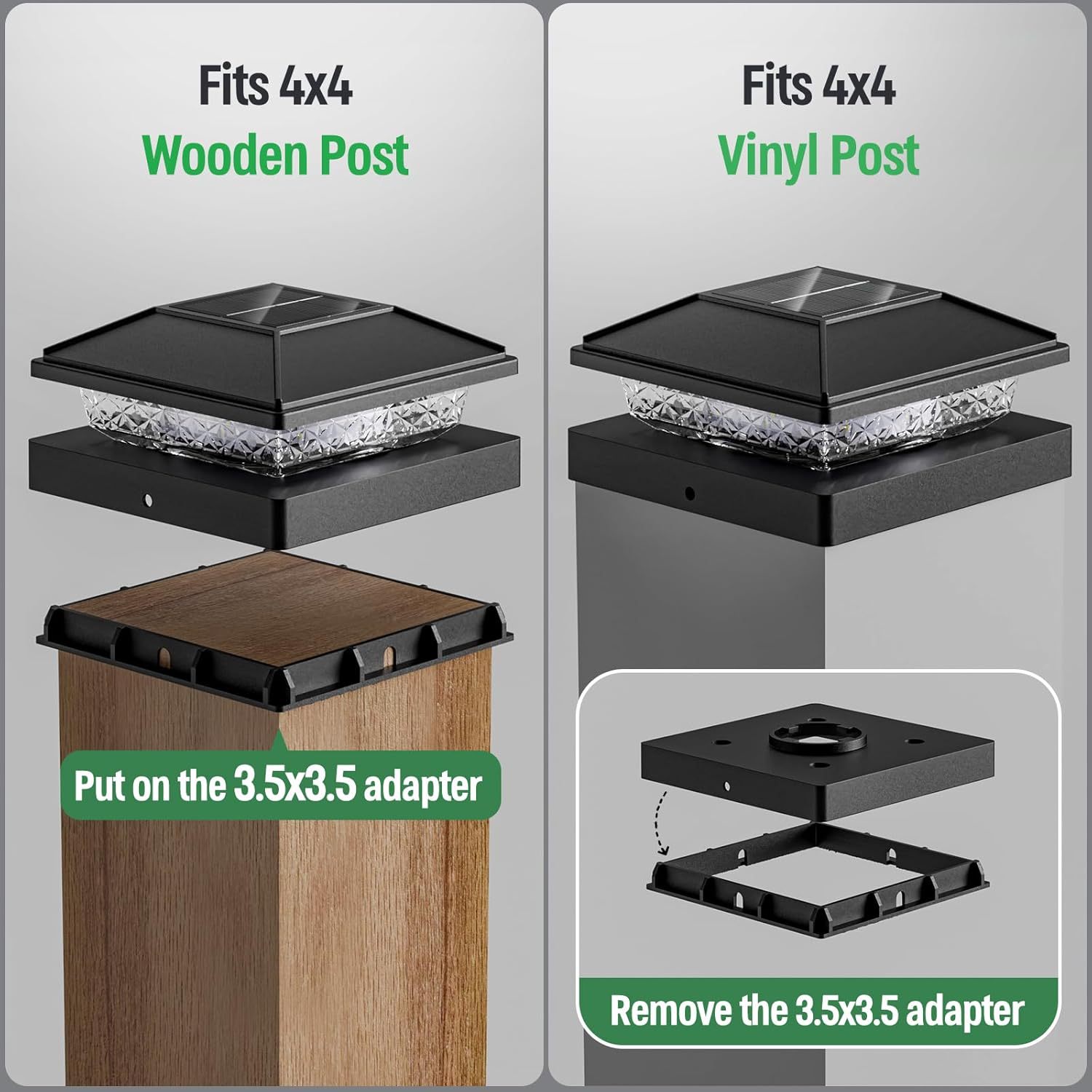 New Hot Selling Solar Garden Light Decoration Villa Garden Column Head Light Outdoor Fence Solar Column Head Light