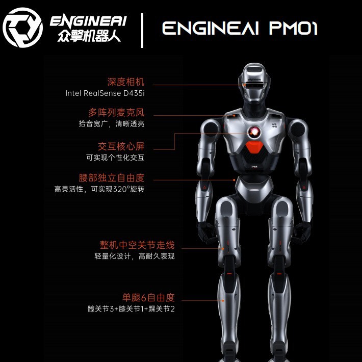 Zhongqing Robot PM01 Humanoid Robot Artificial Intelligence Large Model Body Intelligence Fully Automatic Factory