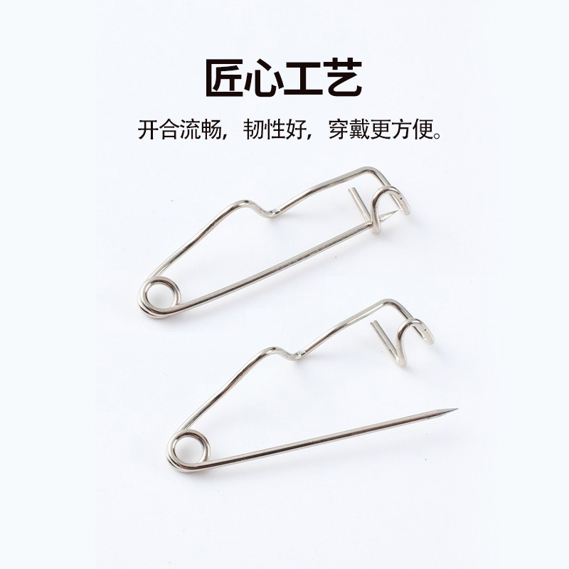 Factory Supply Wire Curved Pin Metal Shaped Buckle Pin Badge Medal Armband Curved Pin Clothing Brooch