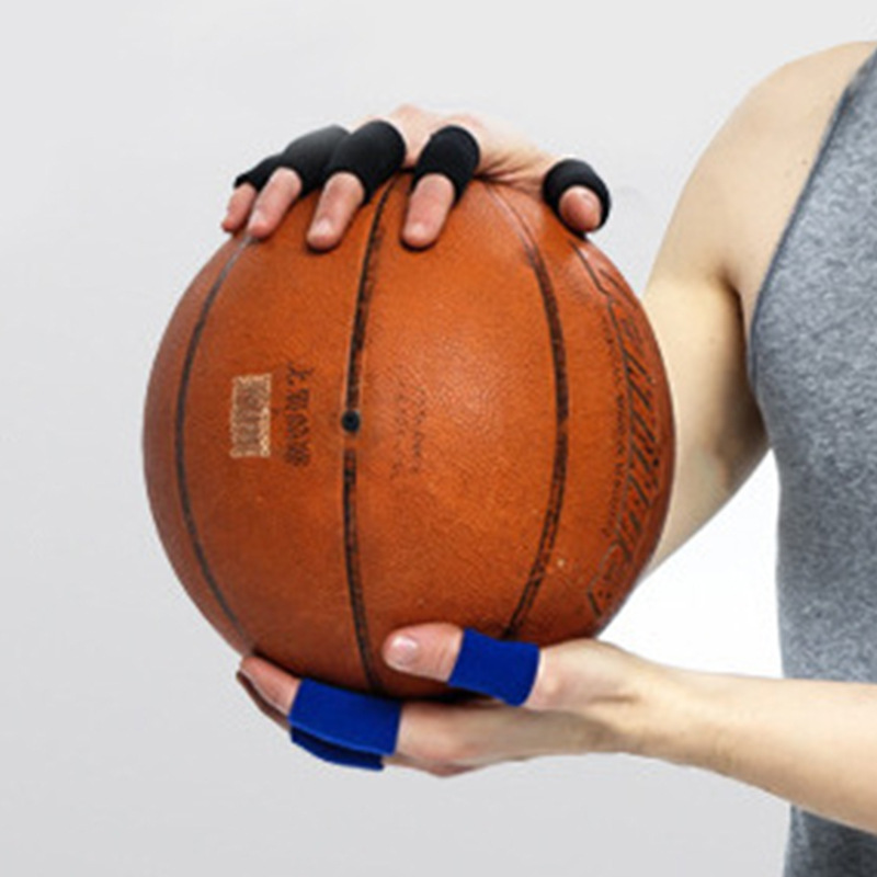 Ready Supply of Sports Finger Guards, Basketball Fitness Nylon Finger Guards, Elastic Breathable Knitted Finger Joint Protection Cross-Border